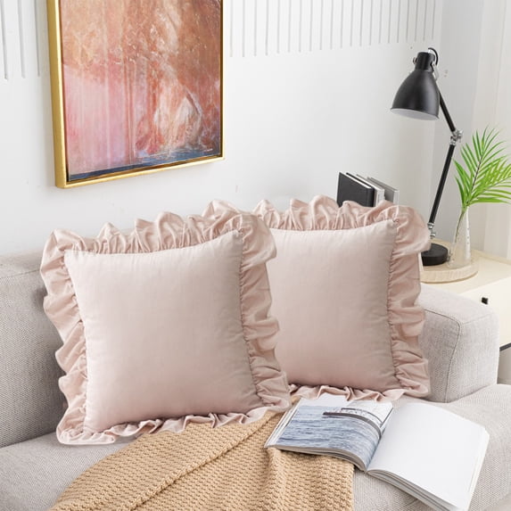 HOZVOMI Decorative Throw Pillow 20x20 Inches - Soft Polyester Lumbar Support Pillow with Removable Cover for Sofa, Bed & Home Decor