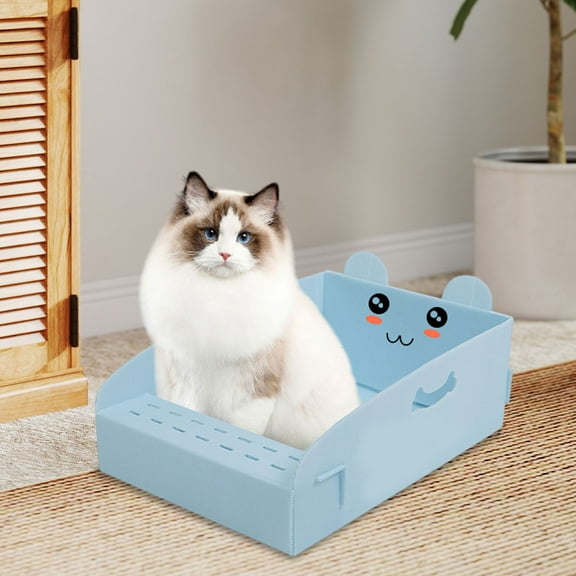 HOZVOMI Disposable Open Top Litter Tray, Foldable Extra Large Travel Cat Litter Box, Waterproof Portable Toilet for Outdoor Use