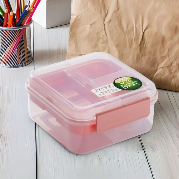 HOZVOMI Double Layer Leak-proof Bento Lunch Box - Microwave & Freezer Safe, Compartment Picnic Salad Container for Office, School