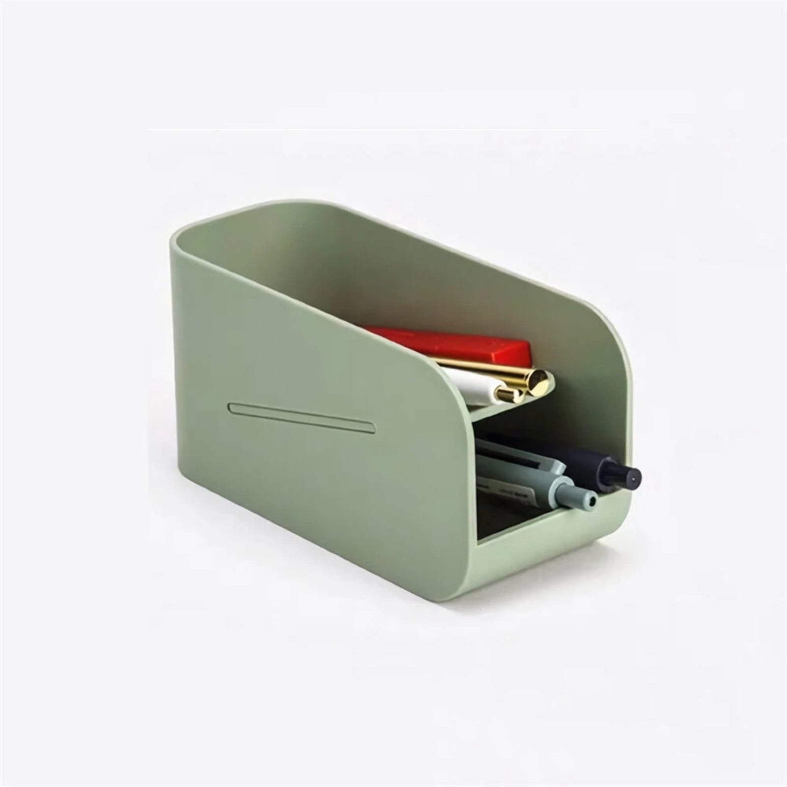 HOZVOMI Double Layer Magnetic Pen Desk Organizer Storage Box for Office ...