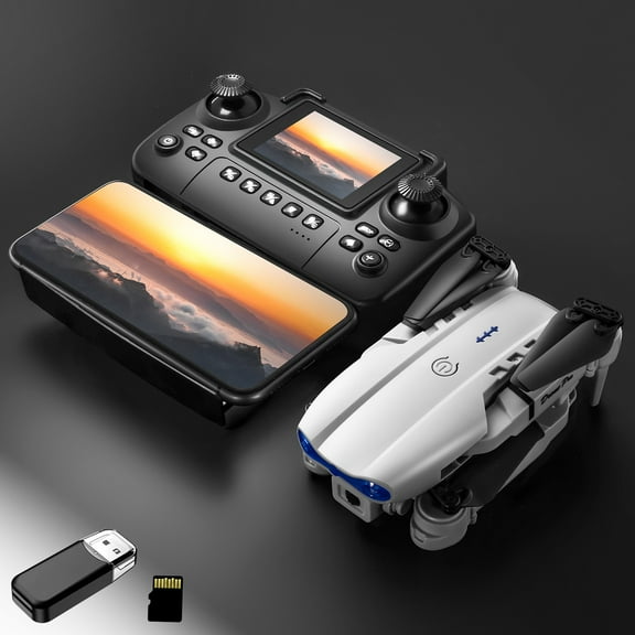 HOZVOMI Drone with Camera, 2.4G RC Quadcopter with Screen Display, Altitude Hold, Gesture Control, 360° Flip, and Multiple Functions for Adults