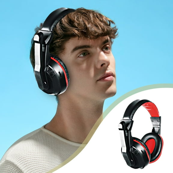 HOZVOMI E7 Active Noise Cancelling Wired Headphones with Superior Call Quality, 45mm Drivers, 30-Hour Battery Life, and Comfortable Ear Pads