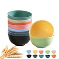 thumbnail image 1 of HOZVOMI Straw Fiber Cereal Bowl, Microwave & Dishwasher Safe, Stackable & Non-Breakable, Eco-Friendly Reusable Bowl for Soup, Oatmeal, Pasta, Ice Cream. Lightweight for Home, Travel, Office & Picnic, 1 of 6