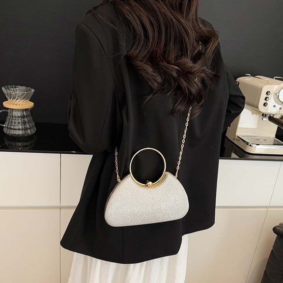 HOZVOMI Elegant Rhinestone Evening Clutch Handbag for Formal Events