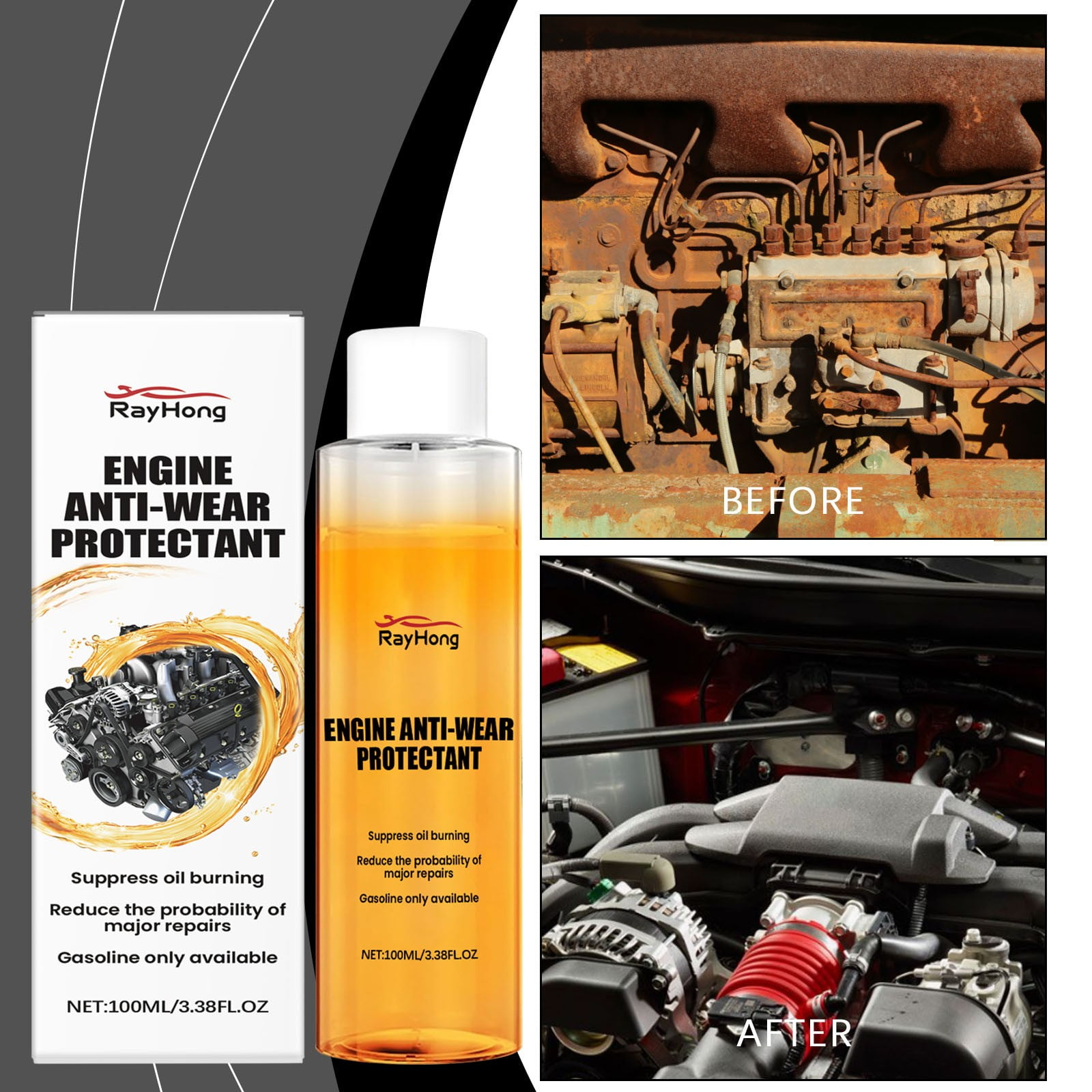 HOZVOMI Engine Protection & Cleaning Agent - Rust Proof, Noise ...