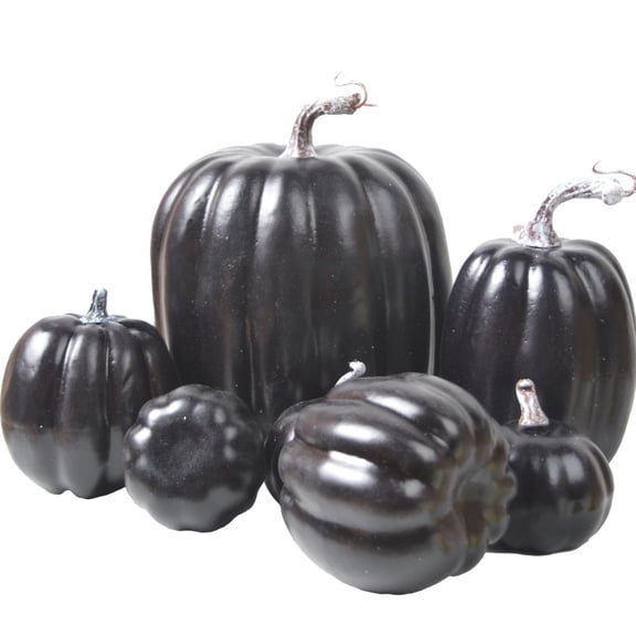HOZVOMI Fall Artificial Pumpkins Harvest Pumpkins Faux Foam Pumpkins for Fall Autumn Season Halloween Thanksgiving Harvest Holiday Season Festive Tabletop Decoration 7Pcs