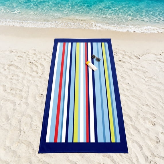 HOZVOMI Fast Dry Microfiber Beach Towel Sand Repellent Travel Towel For Pool Swimming Camping Lightweight Compact Portable Design