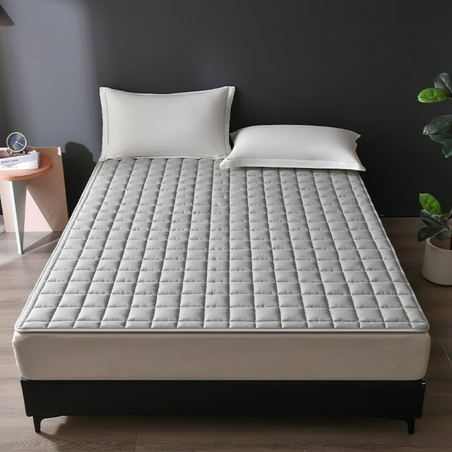 HOZVOMI Foldable Fiber Mattress, Soft Padded Mattress with Breathable Cover for Student Bed and Portable Use
