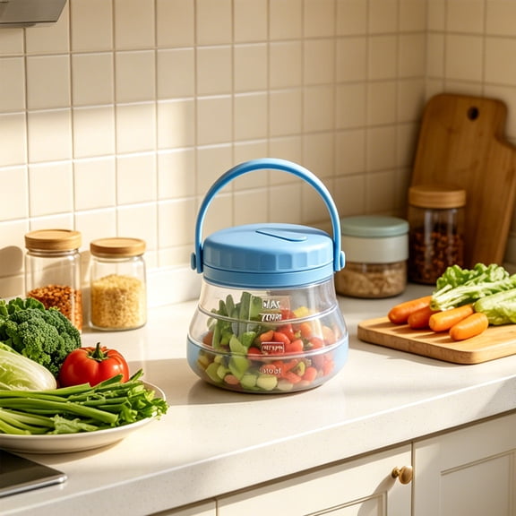 HOZVOMI Fresh-Keeping Silicone Storage Bucket for Vegetables and Cold Drinks Portable for Outdoor Camping