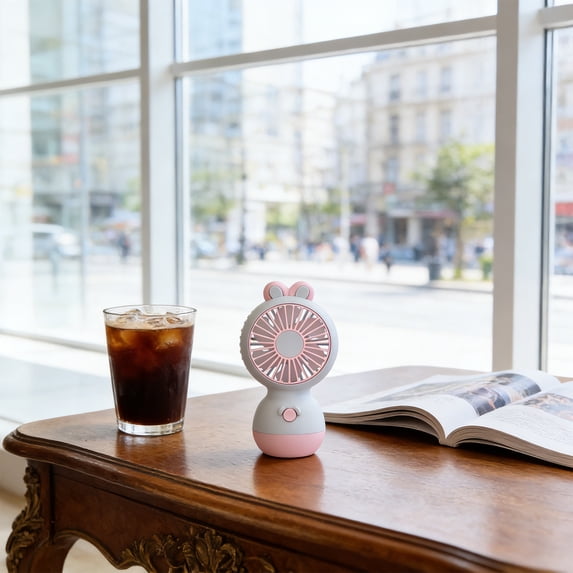HOZVOMI Handheld Fan, Mini USB Rechargeable Small Fan, Portable Outdoor Fan with Quiet Operation, Compact Design for On-the-Go Use