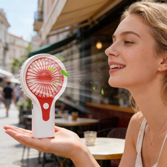 HOZVOMI Handheld Fan Portable USB Rechargeable Three Speed Adjustable Mini Personal Cooling Fan For Travel Outdoor And Home Use