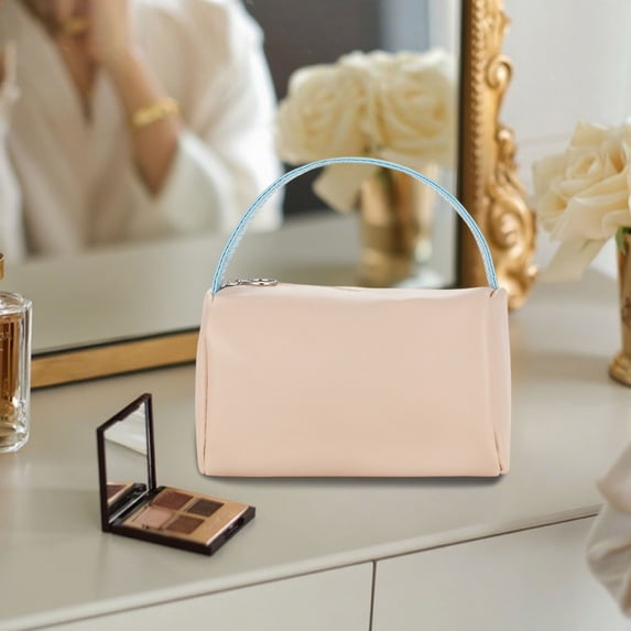 HOZVOMI Handheld Makeup Bag Large Capacity Waterproof Organizing Bag for Cosmetics and Toiletries
