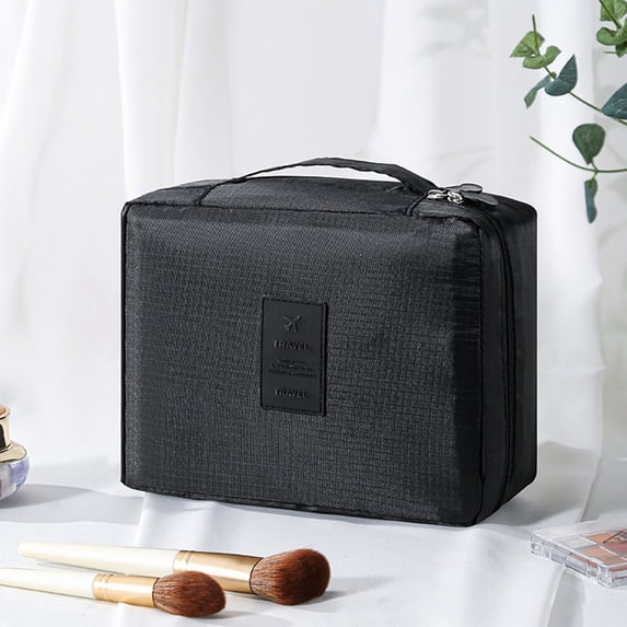 HOZVOMI Handheld Makeup Bag, Large Capacity Waterproof Storage Organizer, Portable Toiletry Bag for Cosmetics, Travel and Home Use