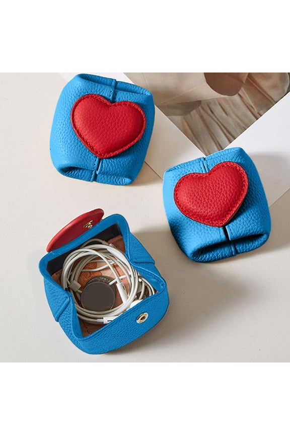 Heart-Shaped Mini Coin Purse for Earbuds and Small Essentials – Trendy Portable Storage Solution