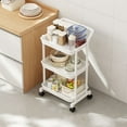 thumbnail image 1 of HOZVOMI Large Mobile Shelving Unit Adjustable Storage Cart for Kitchen Bathroom Organizer Snack Rack, 1 of 6
