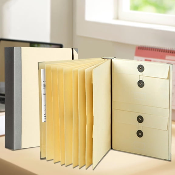 HOZVOMI Manila Pocket Folder Accordion File Folder
