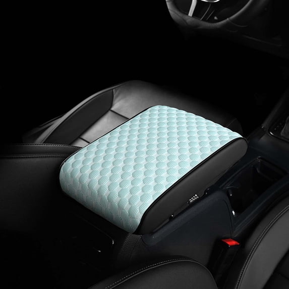 HOZVOMI Memory Foam Car Armrest Cushion - Comfortable Red Mesh Style, Universal Fit, Easy Install, Pressure Relief for Trucks, SUVs, Cars, Minivans
