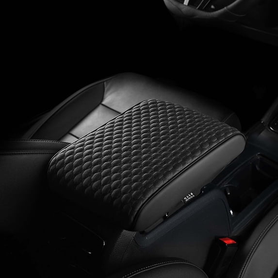 HOZVOMI Memory Foam Car Armrest Cushion - Comfortable Red Mesh Style, Universal Fit, Easy Install, Pressure Relief for Trucks, SUVs, Cars, Minivans