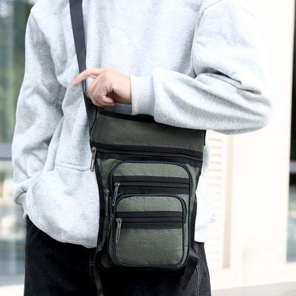 HOZVOMI Men's Waterproof Chest Bag - Multifunctional Sports Outdoor Leisure Crossbody Shoulder Messenger Backpack