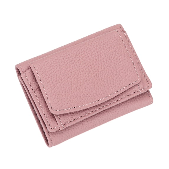 HOZVOMI Mini Thin Women's Leather Wallet, Compact Top Layer Cowhide Card Holder with Coin Bag, Lightweight & Water-Resistant, Perfect for Daily Use & Gifts