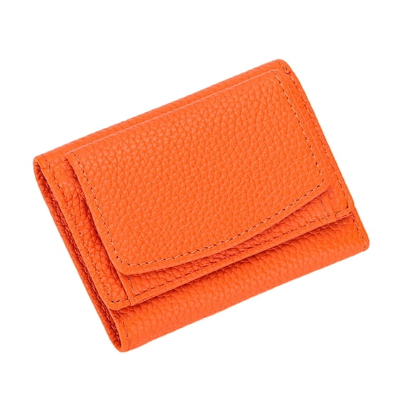 HOZVOMI Mini Thin Women's Leather Wallet, Compact Top Layer Cowhide Card Holder with Coin Bag, Lightweight & Water-Resistant, Perfect for Daily Use & Gifts