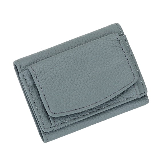 HOZVOMI Mini Thin Women's Leather Wallet, Compact Top Layer Cowhide Card Holder with Coin Bag, Lightweight & Water-Resistant, Perfect for Daily Use & Gifts