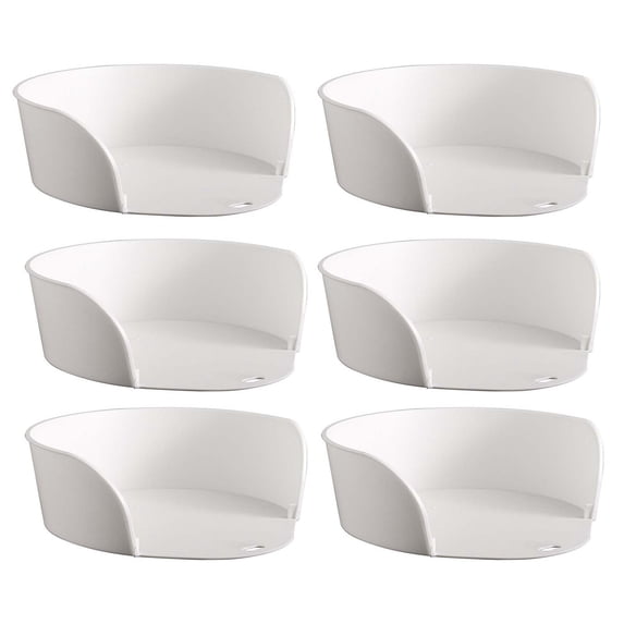 HOZVOMI Multi-Compartment Kitchen Round Vegetable Tray, Food Preparation Plates for Hot Pot, BBQ, Side Dishes, Table Decor