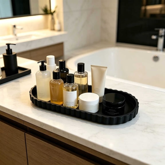 HOZVOMI Multi-Functional Decorative Vanity Tray for Home Organization