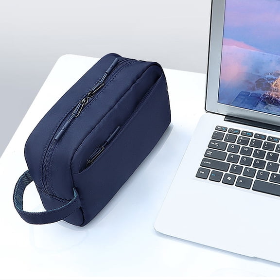 HOZVOMI Multi-Functional Electronic Accessory Organizer Bag, Portable Water-Resistant Carrying Case with Partitions for Travel, Business Trips, and Daily Use