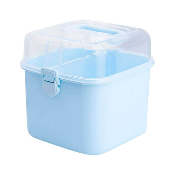 HOZVOMI Multi-Purpose Transparent Plastic Organizer Box - Cosmetics, Hair Accessories & Leather Storage - Large Capacity, Double Layer Design, Dustproof, Durable & Practical Household Goods Organizer