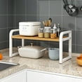 thumbnail image 1 of HOZVOMI Multifunctional Kitchen Storage Rack for Dishes and Seasoning Bottles, Punch-Free Design, Non-Slip Base, Stable Structure, 1 of 6