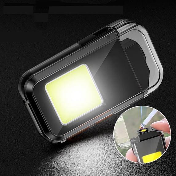 HOZVOMI Multifunctional Rechargeable Waterproof Lighter with COB Wick, 3-Level Dimming, USB Charging, Windproof Ignition - Portable for Outdoor/Camping/Emergencies