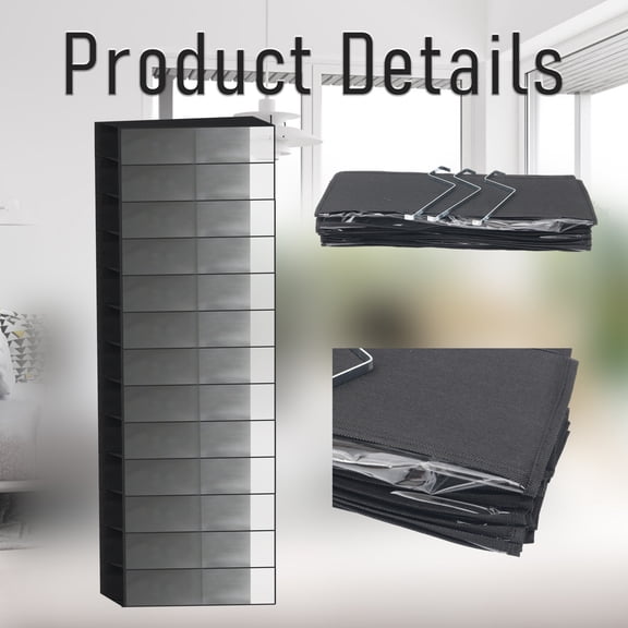 HOZVOMI No Drill Hanging Door Storage Bag 13 Layer Large Lattice Organizer for Shoes Toys Accessories