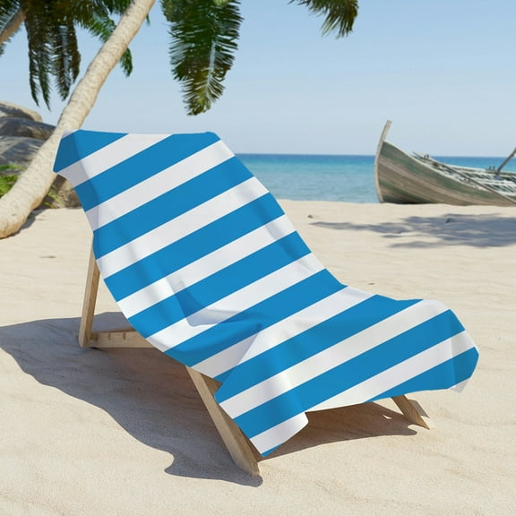 HOZVOMI Oversized Striped Beach Towel 160x80cm, Polyester Pool Towel for Adults Men Women, Quick-Dry Swimming Travel Camping Bath Spa Towel, Multicolor (1 Piece)