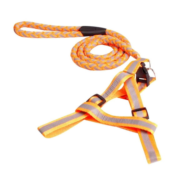 HOZVOMI Pet Reflective Traction Rope with Chest Strap – Heavy-Duty Leash for Optimal Control and Safety During Walks