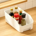 thumbnail image 1 of HOZVOMI Plastic Storage Basket, Open Front Organizing Box for Kitchen Cabinets, Pantry, Bathroom, Bedroom, Foldable Lightweight Bin for Snacks, Condiments, Office Supplies, 1 Pack, 1 of 6
