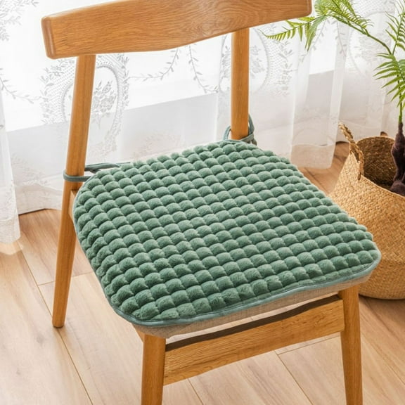 HOZVOMI Plush Chair Cushion - 47x45cm Soft Flock Seat Pad for Dining Chairs, Stools, Entryway Benches - Non-Slip & Ergonomic Support in 7 Colors (Yellow/White/Gray/Green/Army Green/Coffee/Blue)