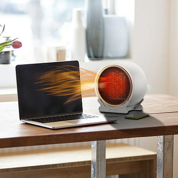 HOZVOMI Portable 1200W Oscillating Heater Fan with Overheat Protection, 2 Heat Settings, Energy Efficient for Home & Office, Quiet Operation, White