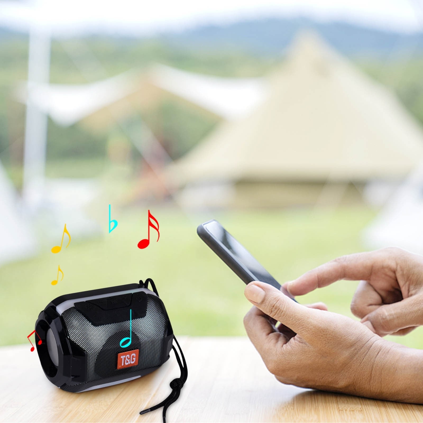 Colorful LED Light Portable bluetooth Speaker - Powerful Wireless Outdoor Speaker (HA3)(HA)(1U57) main image 1