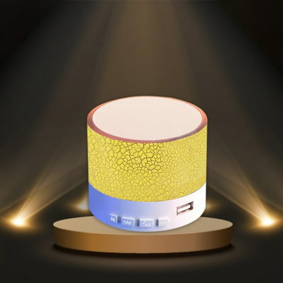 HOZVOMI Portable Bluetooth 5.0 Speaker with Subwoofer, Colorful Lights, Wireless Audio for Home & Outdoor, 250mAh Battery, 5W Power, Mini Desktop Luminous Speaker (Multiple Colors)