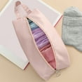 thumbnail image 1 of HOZVOMI Portable Satin Cosmetic & Underwear Organizer Bag with Zip Handle, Travel Clothes Storage Pouch for Socks Sundries, Divided Compartment Handheld Bag, 1 of 6
