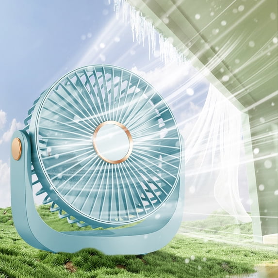 HOZVOMI Portable Silent Rechargeable Desktop Fan for Office and Dormitory, Powerful Multi-functional Small Fan for Indoor and Outdoor Use, Adjustable Speed Settings