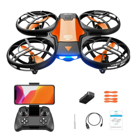 HOZVOMI RC Quadcopter V8 Drone with Gesture and Remote Control, Multi-Mode for Beginners and Professionals, Indoor & Outdoor Use, LED Light Effects