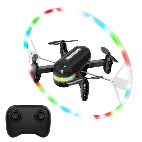 HOZVOMI Remote Control Drone with LED Lights, Altitude Hold, Headless Mode, Speed Adjustment, Suitable for Ages 14+