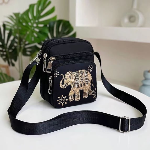 HOZVOMI Retro Washed Leather Shoulder Bag - Multi-Compartment Crossbody Bag with USB Port - Stylish Small Cell Phone Bag for Women with Coin Purse and Adjustable Strap