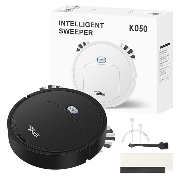 HOZVOMI Slim Quiet Robot Vacuum Cleaner, Powerful Suction, Multiple Modes, 60min Runtime, Low-Noise, for Hard Floors to Medium Carpets