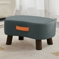 thumbnail image 1 of HOZVOMI Small Curved Velvet Foot Stool with Handle - Modern Wooden Leg Ottoman for Living Room and Bedroom, 1 of 6