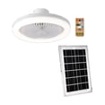 thumbnail image 1 of HOZVOMI Solar Powered Ceiling Fan with Light, Remote Control, Dimmable LED, Rechargeable Battery for Indoor Outdoor Use, 1 of 9