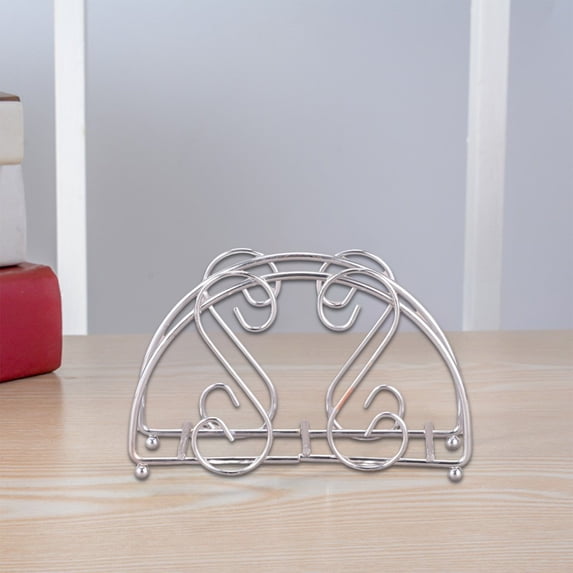 HOZVOMI Stainless Steel Vertical Napkin Holder, Semicircular Paper Towel Rack for Kitchen, Restaurant, and Dining Table