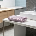 thumbnail image 1 of HOZVOMI Striped Corals Fleece Towel Unisex Household Face Towel Soft and Absorbent Ideal for Bathing and Hair Drying Practical and Decorative Accent for Everyday Use, 1 of 6